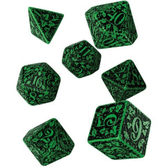 Набор кубиков Q Workshop Forest 3D Green & black Dice Set