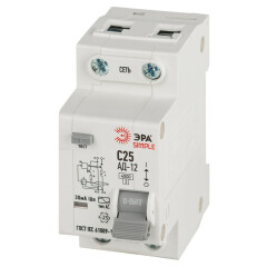 Автоматический выключатель дифференциального тока ЭРА D12E2C25AC30