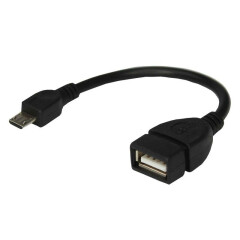 Переходник USB A (F) - microUSB B (M), 0.15м, Rexant 18-1182