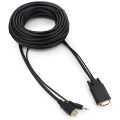 Кабель HDMI (M) - VGA (M), 10м, PREMIER 5-983AU 10.0