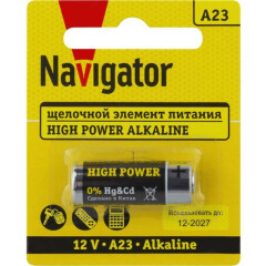 Батарейка Navigator (A23, 1 шт)