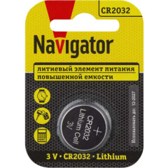 Батарейка Navigator (CR2032, 1 шт)