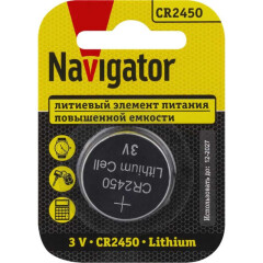 Батарейка Navigator (CR2450, 1 шт)
