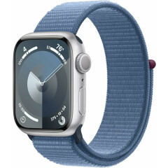 Умные часы Apple Watch Series 9 41mm Silver Aluminum Case with Winter Blue Sport Loop (MR923ZP/A)