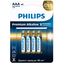 Батарейка Philips Premium Alkaline (AAA, 4 шт)