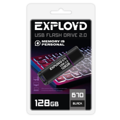 USB Flash накопитель 128Gb Exployd 670 Black