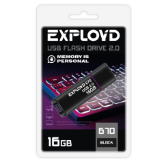 USB Flash накопитель 16Gb Exployd 670 Black