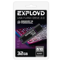 USB Flash накопитель 32Gb Exployd 670 Black