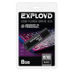 USB Flash накопитель 8Gb Exployd 670 Black