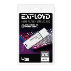USB Flash накопитель 4Gb Exployd 670 White