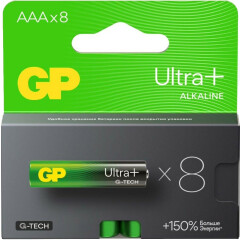 Батарейка GP 24A Ultra Plus Alkaline (AAA, 8 шт) (24AUPA21-2CRB8)