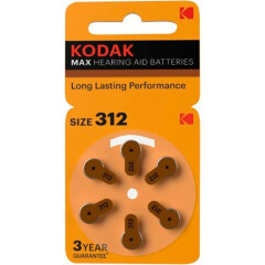 Батарейка Kodak (ZA312, 6 шт)