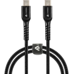 Кабель USB Type-C - USB Type-C, 0.5м, Lyambda LCC05-BK