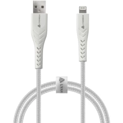 Кабель USB - Lightning, 0.5м, Lyambda LAL05-WH