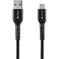 Кабель USB - USB Type-C, 0.5м, Lyambda LCA05-BK