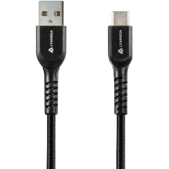 Кабель USB - USB Type-C, 1м, Lyambda LCA10-BK