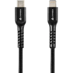 Кабель USB Type-C - Lightning, 0.5м, Lyambda LCL05-BK