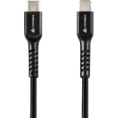 Кабель USB Type-C - Lightning, 1м, Lyambda LCL10-BK