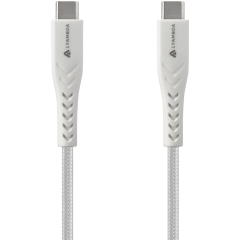Кабель USB Type-C - USB Type-C, 1м, Lyambda LCC10-WH