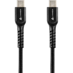 Кабель USB Type-C - USB Type-C, 2.5м, Lyambda LCC25-BK