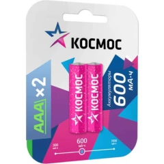 Аккумулятор КОСМОС R03 (AAA, 600 mAh, 2 шт.)