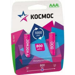 Аккумулятор КОСМОС R03 (AAA, 800 mAh, 2 шт.)