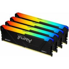 Оперативная память 64Gb DDR4 2666MHz Kingston Fury Beast RGB (KF426C16BB12AK4/64) (4x16Gb KIT)