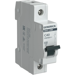 Автоматический выключатель GENERICA MVA21-1-040-C-G
