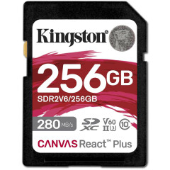 Карта памяти 256Gb SD Kingston Canvas React Plus (SDR2V6/256GB)