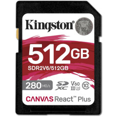 Карта памяти 512Gb SD Kingston Canvas React Plus (SDR2V6/512GB)
