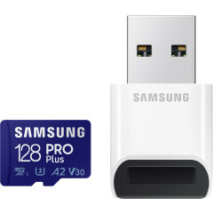 Карта памяти 128Gb MicroSD Samsung PRO Plus + USB адаптер (MB-MD128KB)