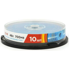 Диск CD-R Mirex 700Mb 48x Cake Box (10шт)
