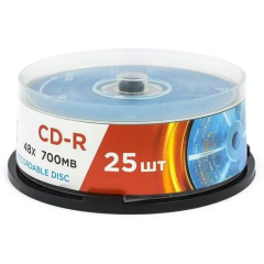 Диск CD-R Mirex 700Mb 48x Cake Box (25шт)