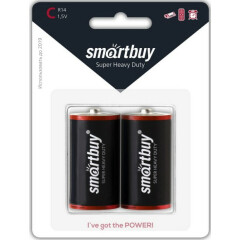 Батарейка SmartBuy R14/2B (C, 2 шт)