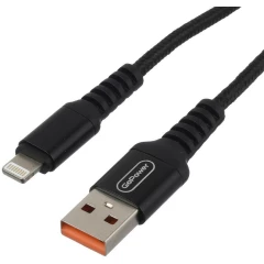 Кабель USB - Lightning, 1м, GoPower GP02L Black