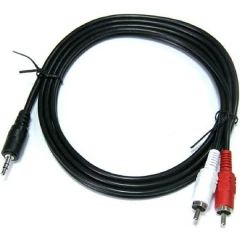 Кабель 3.5 Jack (M) - 2x RCA (M), 1.5м, GoPower 00-00027488