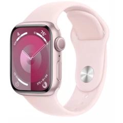 Умные часы Apple Watch Series 9 41mm Pink Aluminum Case with Light Pink Sport Band M/L (MR943ZP/A)