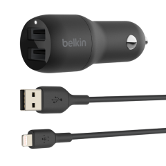 Автомобильное зарядное устройство Belkin BoostCharge Dual USB-A (CCD001BT1MBK)