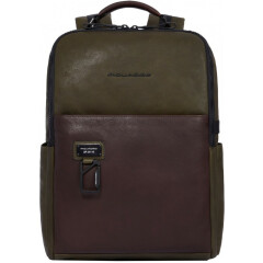 Рюкзак для ноутбука Piquadro Computer backpack 15,6" Green/Dark Brown (CA4818AP/VETM)