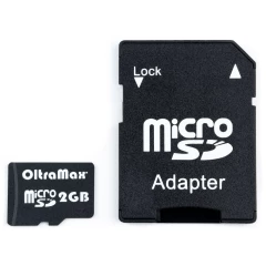 Карта памяти 2Gb MicroSD OltraMax + SD адаптер (OM002GCSD-AD)