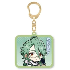 Брелок miHoYo Genshin Impact Chibi Expressions Character Acrylic Keychain Baizhu