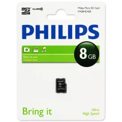 Карта памяти 8Gb MicroSD Philips (FM08MD45B/97)