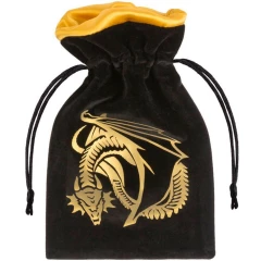 Мешочек для аксессуаров Q Workshop Dragon Black & Golden Velour Dice Bag (BDRA201)