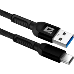 Кабель USB - USB Type-C, 1м, Defender F167 Black