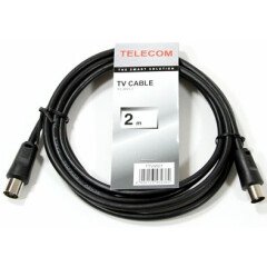 Кабель антенный/коаксиальный (M) - (F), 2м, Telecom TTV9501-2M