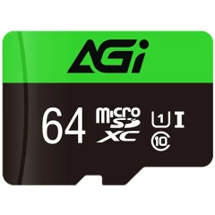 Карта памяти 64Gb MicroSD AGI TF138 + SD адаптер