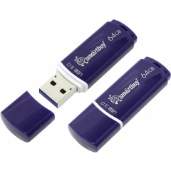 USB Flash накопитель 64Gb SmartBuy Crown Blue (SB64GBCRW-Bl)