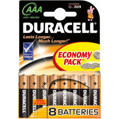 Батарейка Duracell Basic (AAA, Alkaline, 8 шт)