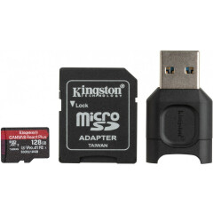 Карта памяти 128Gb MicroSD Kingston + SD адаптер (MLPMR2/128GB)