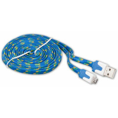 Кабель USB A (M) - microUSB B (M), 2м, Ritmix RCC-212 Blue